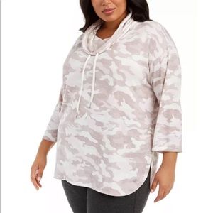 Calvin Klein Cowlneck Pink Camo Sweater Sweatshirt